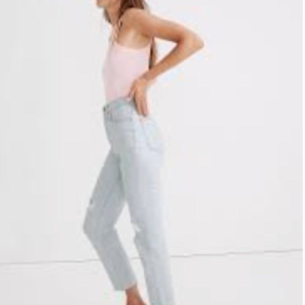 MADEWELL The Mom Jean Light Wash Ankle Length Jeans Size 32